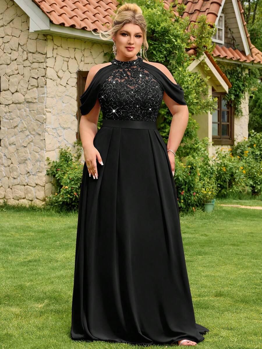 czarna maxi sukienka