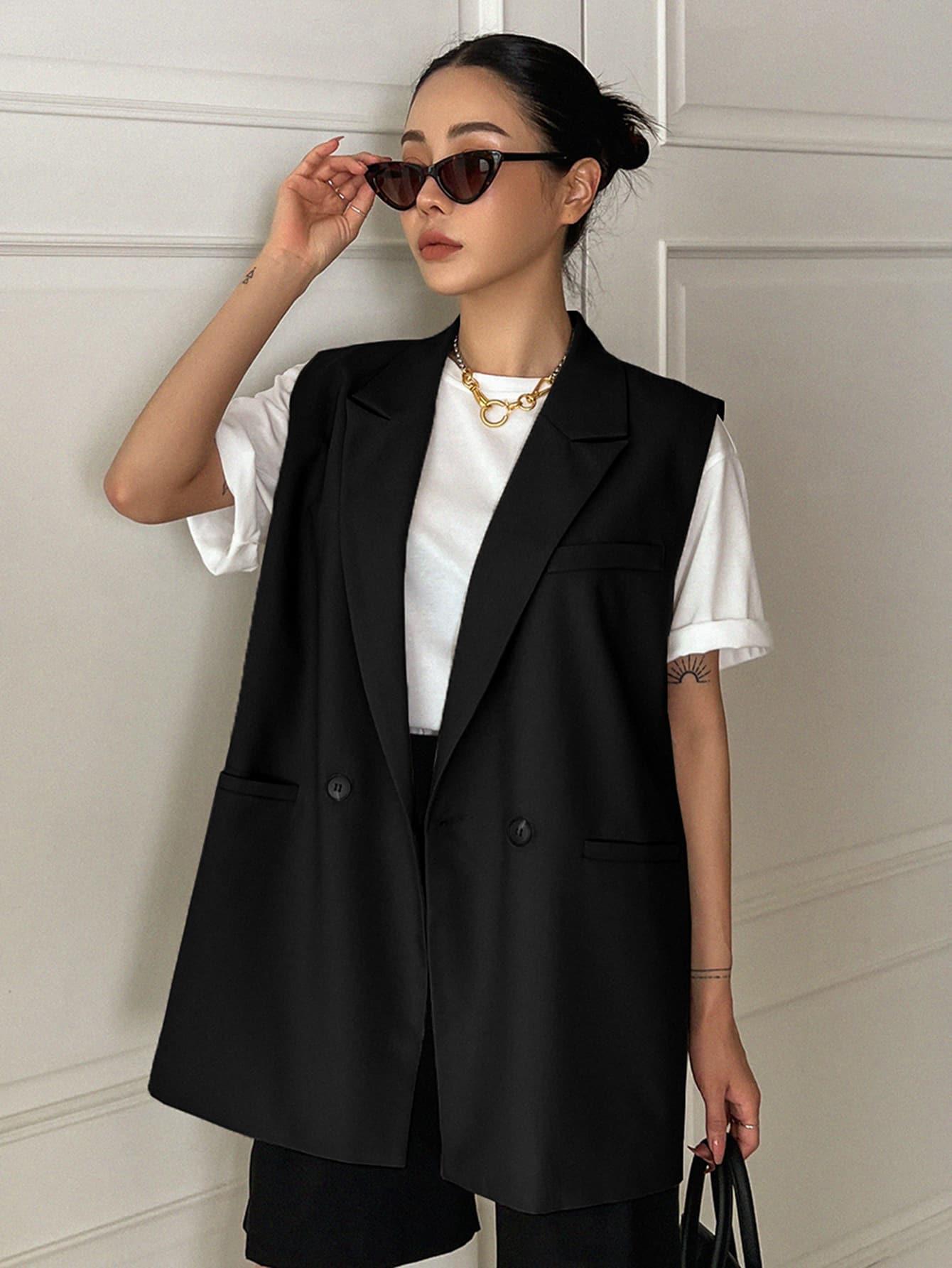 CZARNA KAMIZELKA OVERSIZE