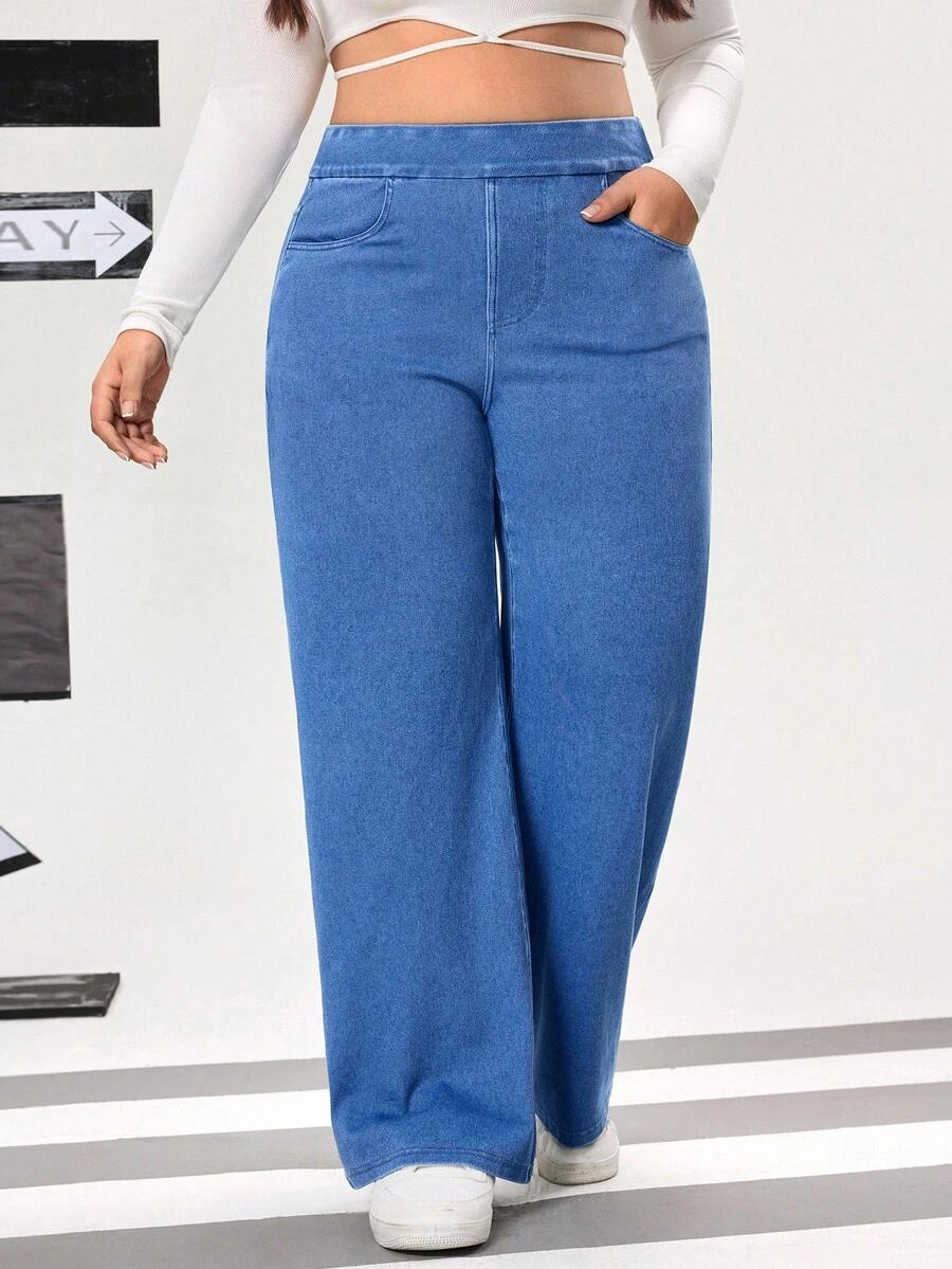 niebieskie spodnie casual