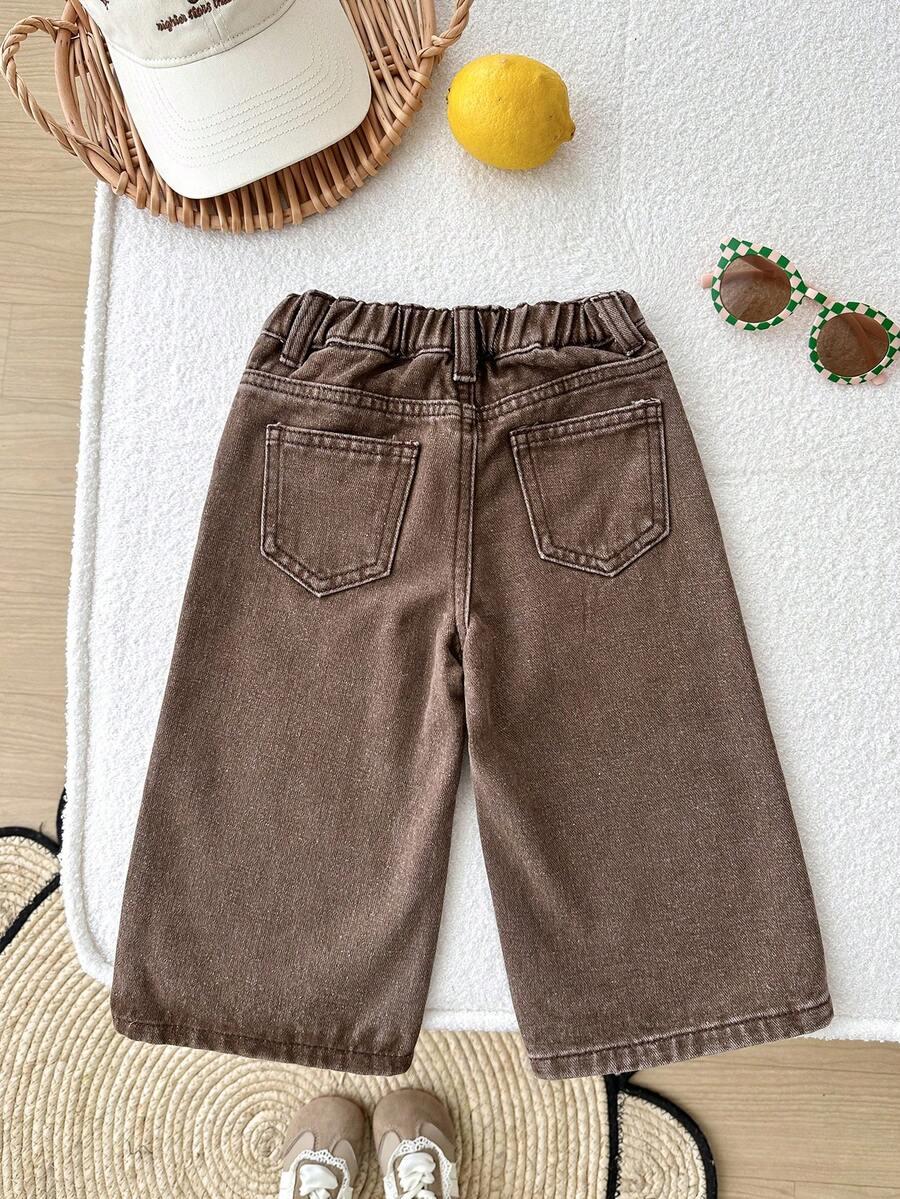 BRĄZOWE SPODNIE jeans