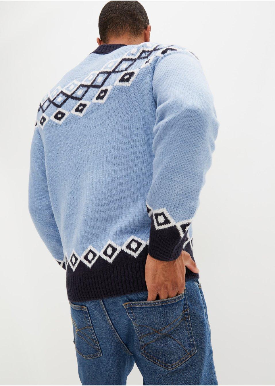 SWETER Z NORWESKMI WZOREM