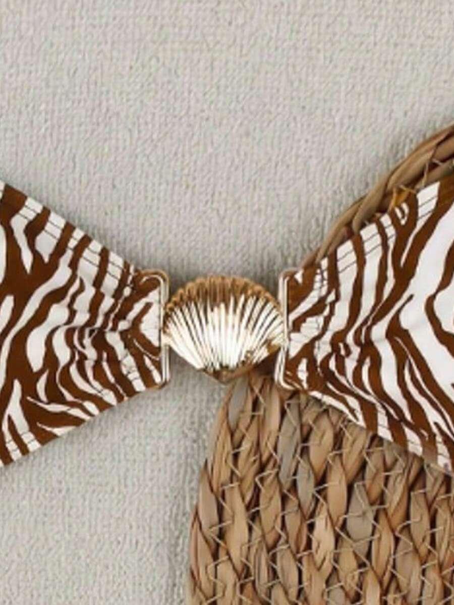 DWUCZĘŚCIOWY STRÓJ KĄPIELOWY ANIMAL PRINT