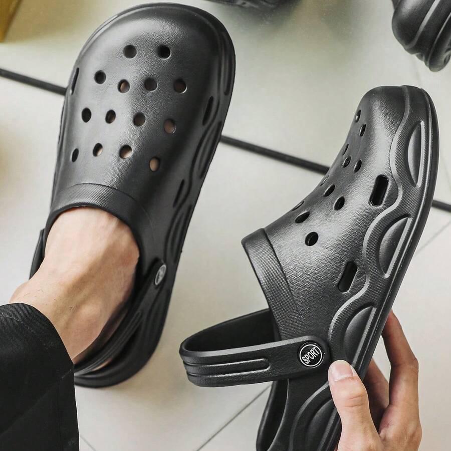 CZARNE klapki casual 