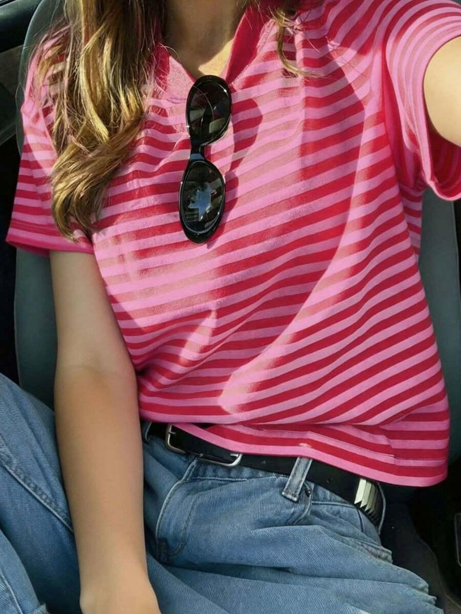 t-shirt wzór paski