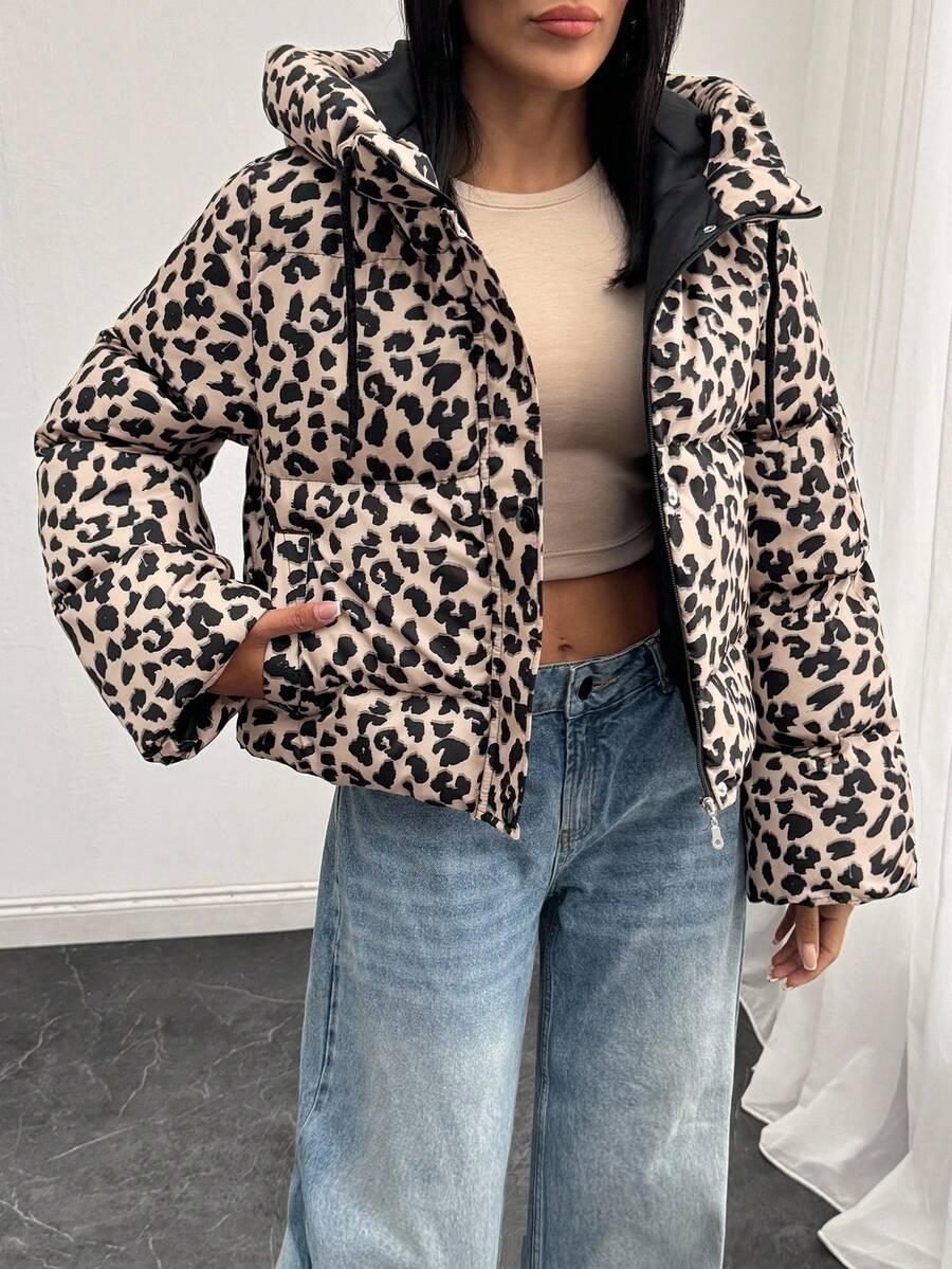KURTKA Z KAPTUREM ANIMAL PRINT