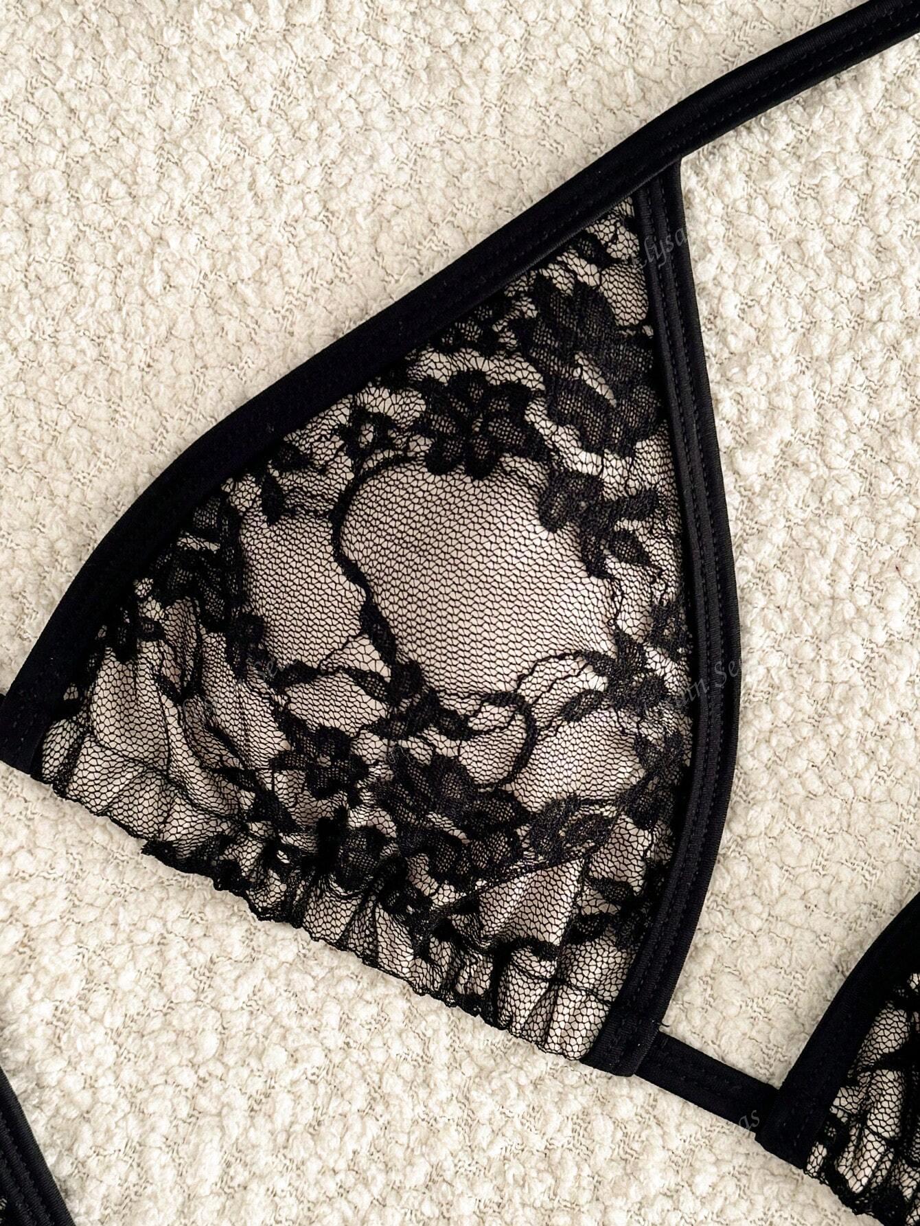 DWUCZĘŚCIOWY STRÓJ KĄPIELOWY KORONKA