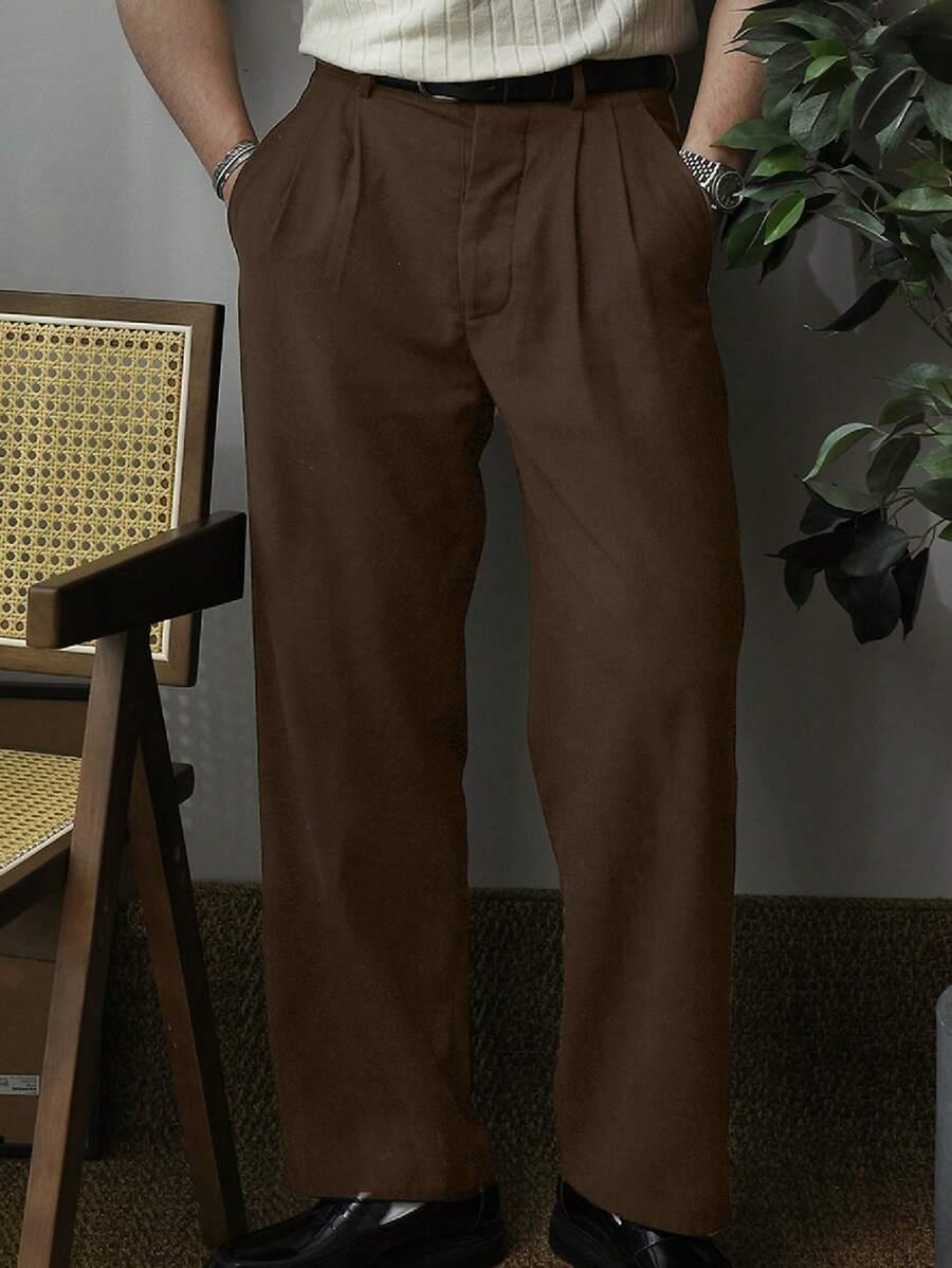BRĄZOWE SPODNIE CASUAL