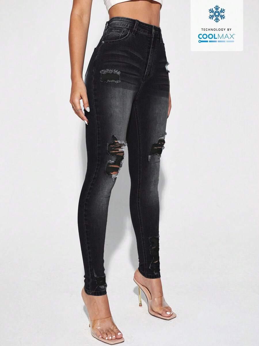 czarne spodnie jeans