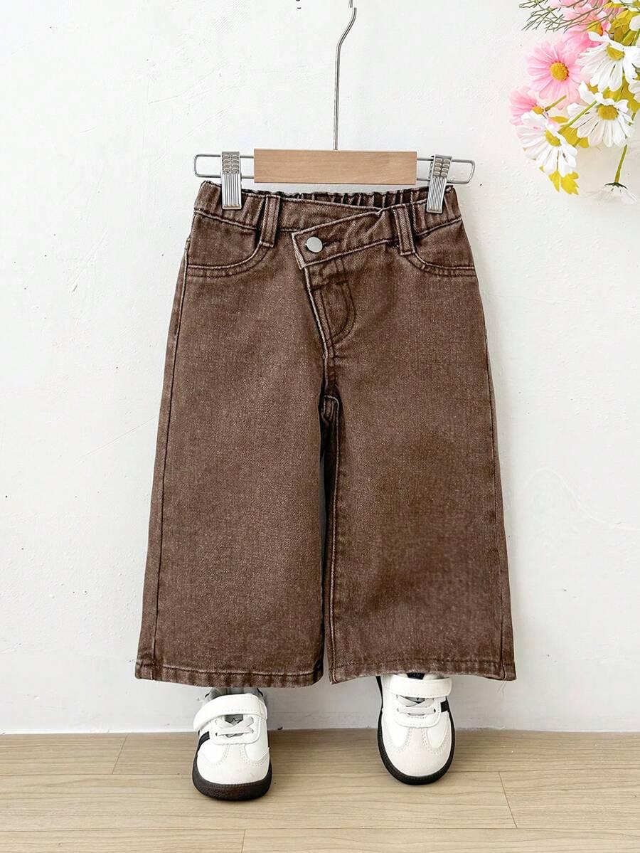 BRĄZOWE SPODNIE jeans
