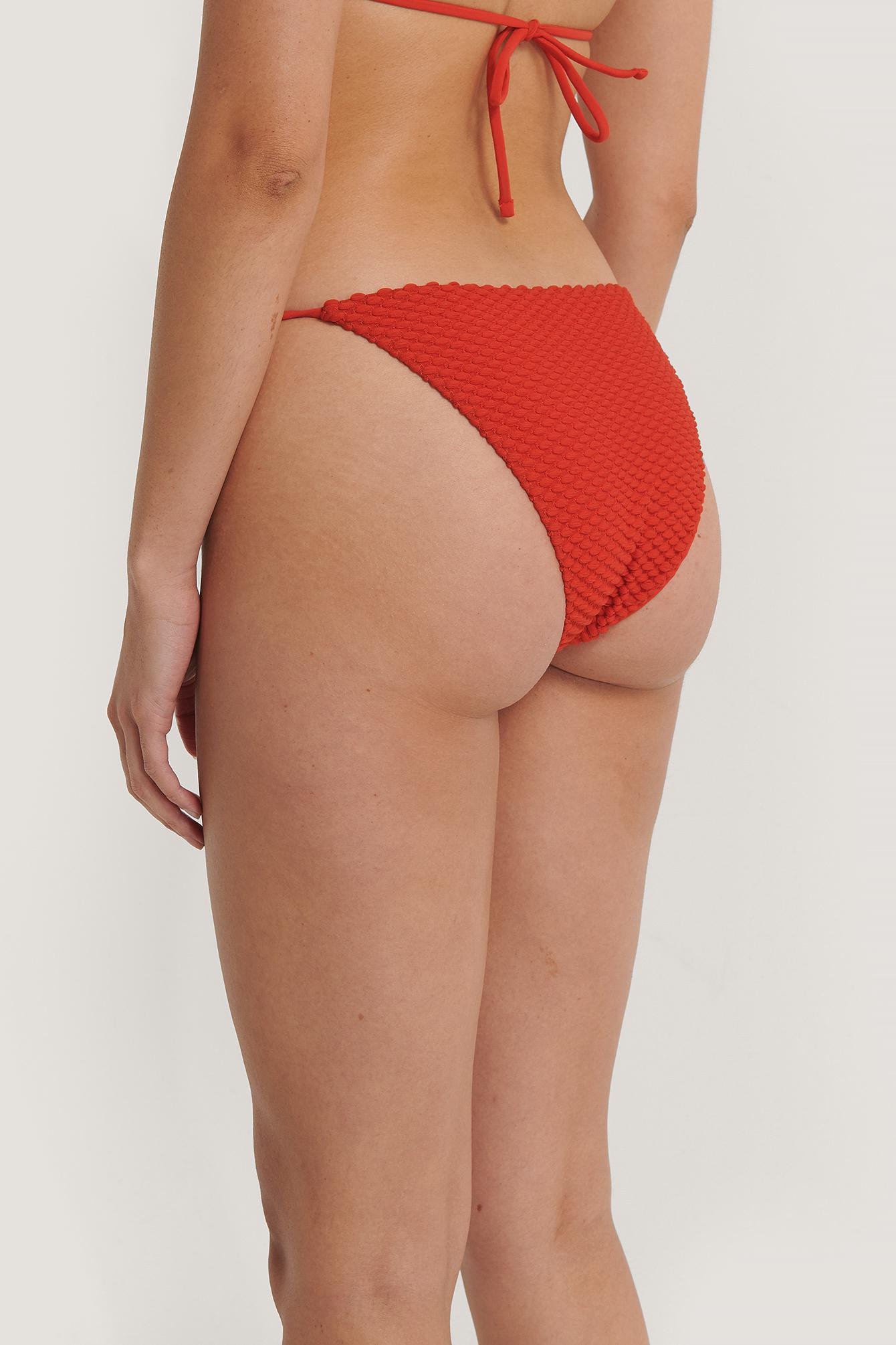 czerwony dół bikini struktura