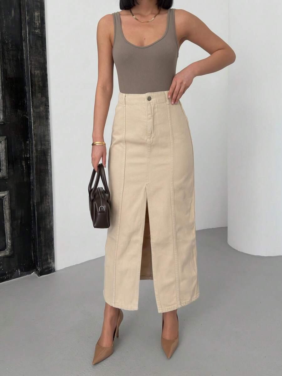 SPÓDNICA MAXI JEANS
