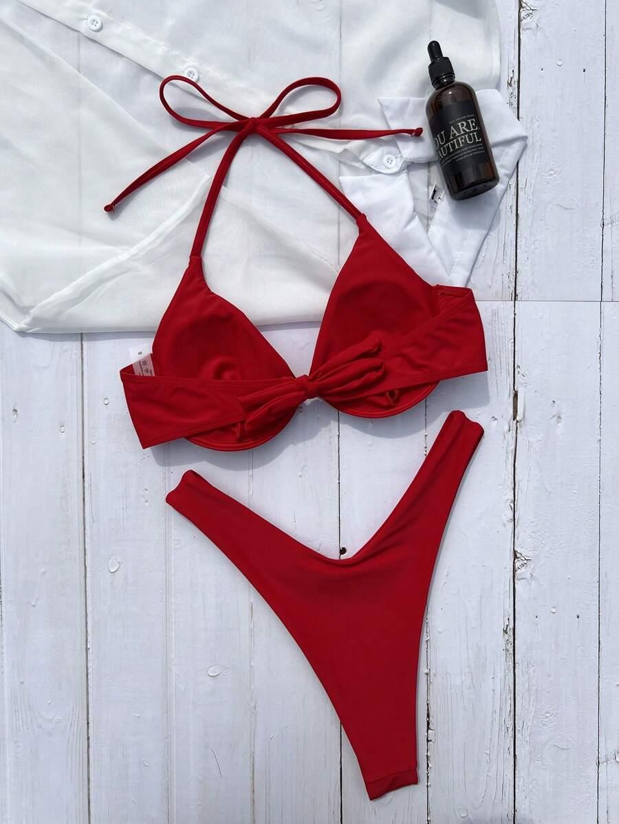 CZERWONY DÓŁ OD BIKINI 