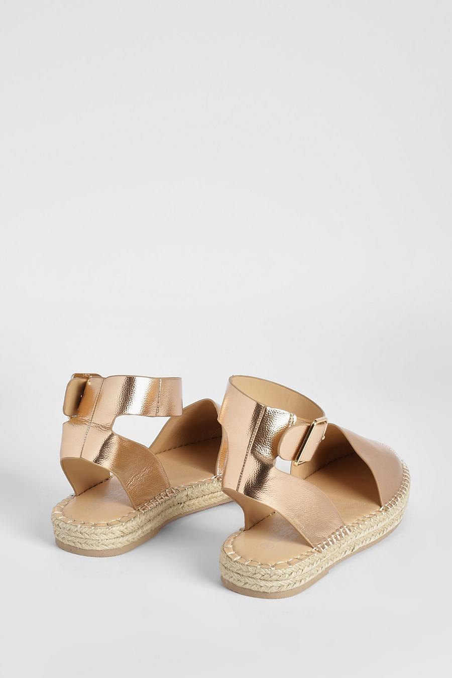 METALICZNE ESPADRYLE ODKRYTA PIĘTA