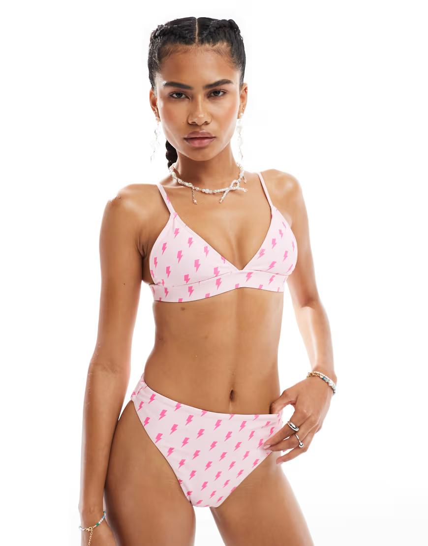 DÓŁ OD BIKINI wysoki stan wzór