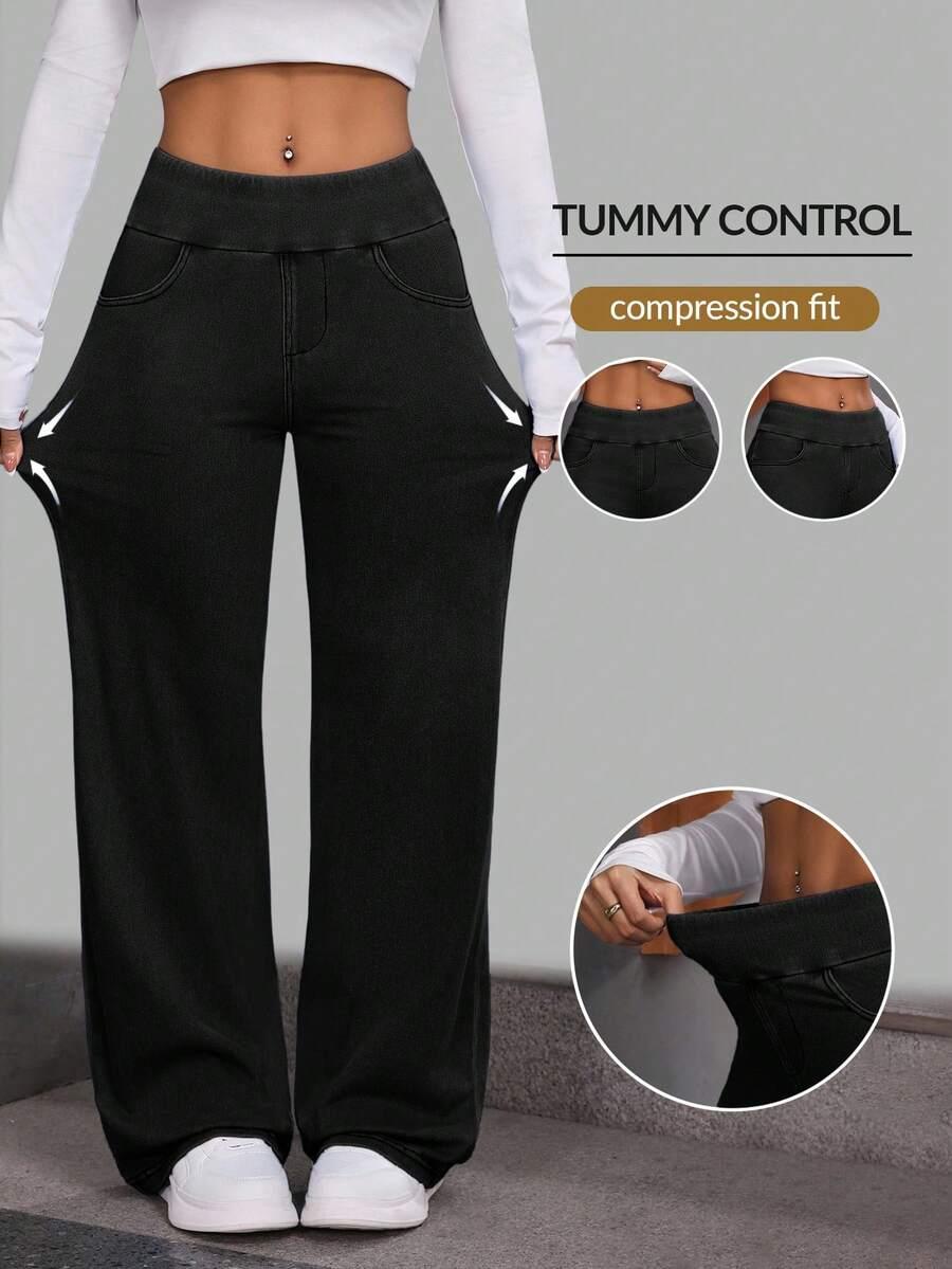 CZARNE LEGGINSY NISKI STAN