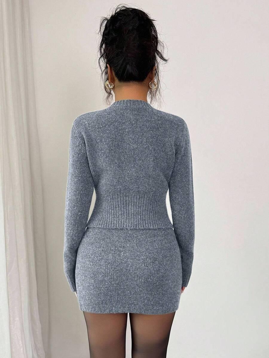 komplet sweter spódnica