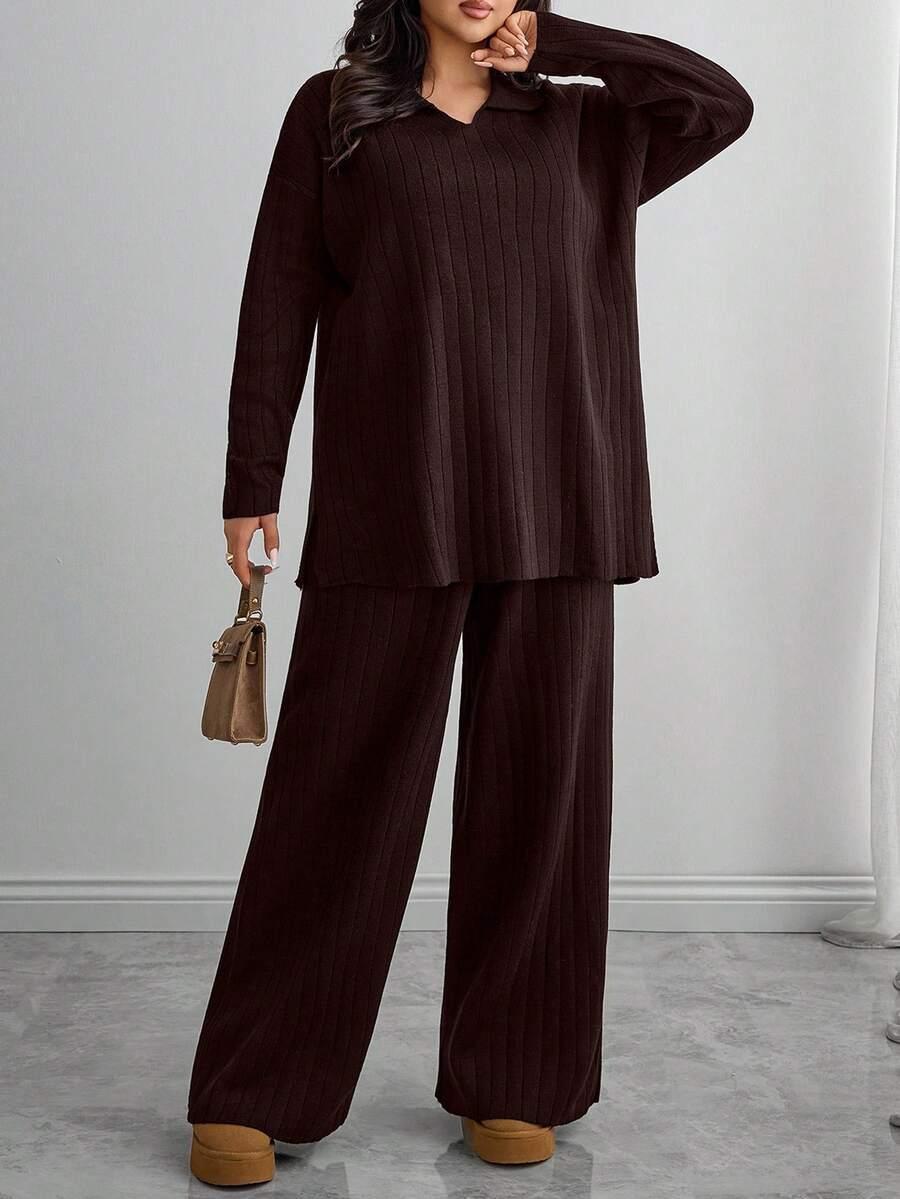 SWETER SPODNIE KOMPLET 