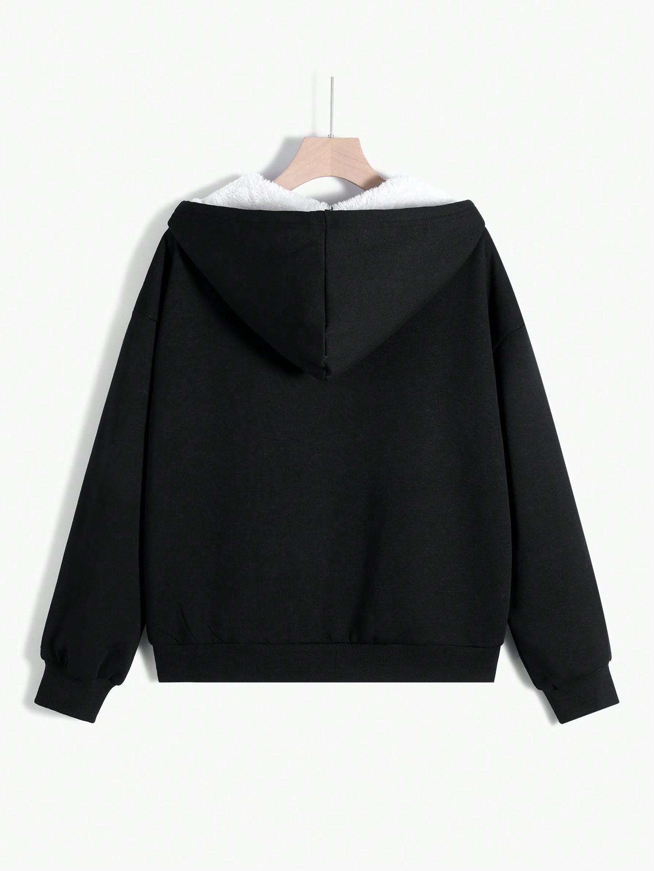 OCIEPLANA BLUZA Z KAPTUREM