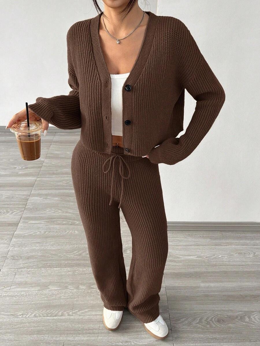 SWETER SPODNIE KOMPLET