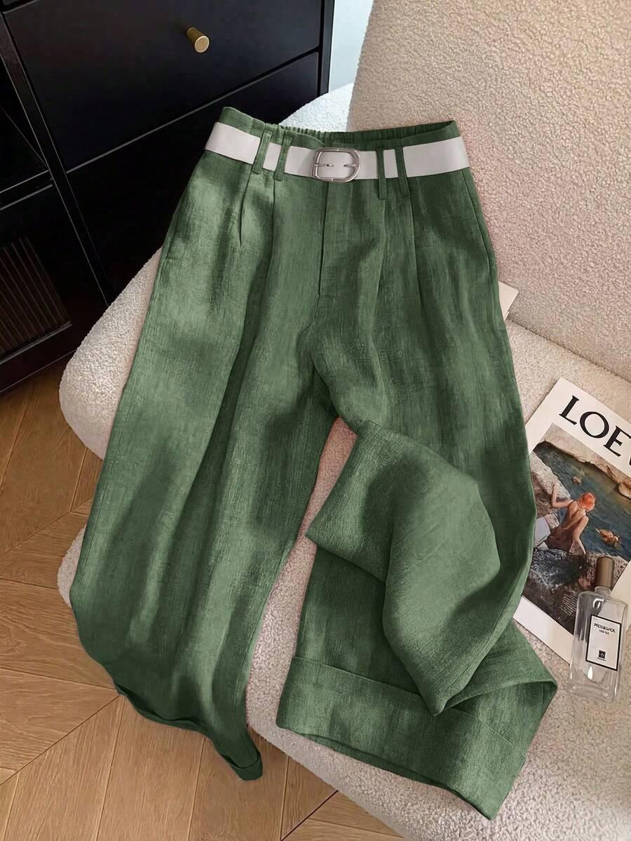 zielone spodnie casual