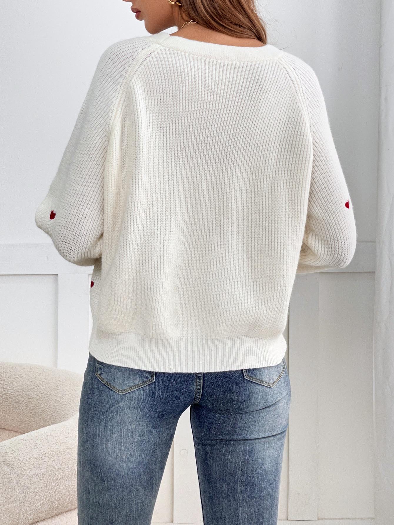 ECRU SWETER GUZIKI 