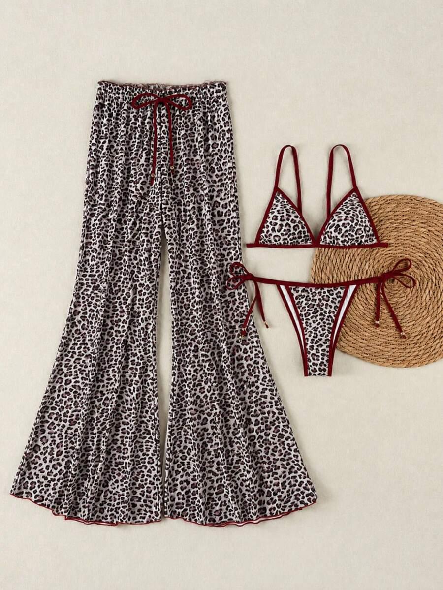TRZYCZĘŚCIOWY STRÓJ KĄPIELOWY ANIMAL PRINT