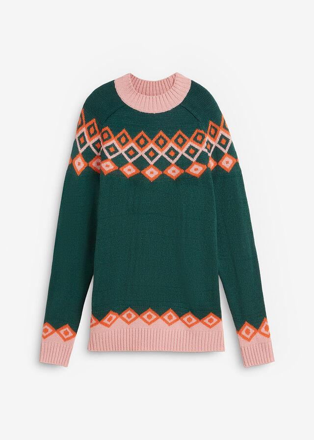 SWETER DAMSKI Z WZOREM