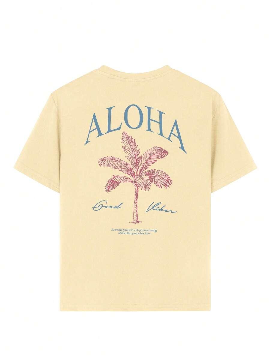 ŻÓŁTY T-SHIRT NADRUK