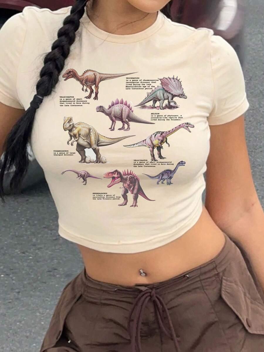 krótki top dinozaury