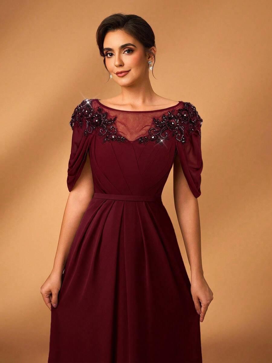 CZERWONA MAXI SUKIENKA