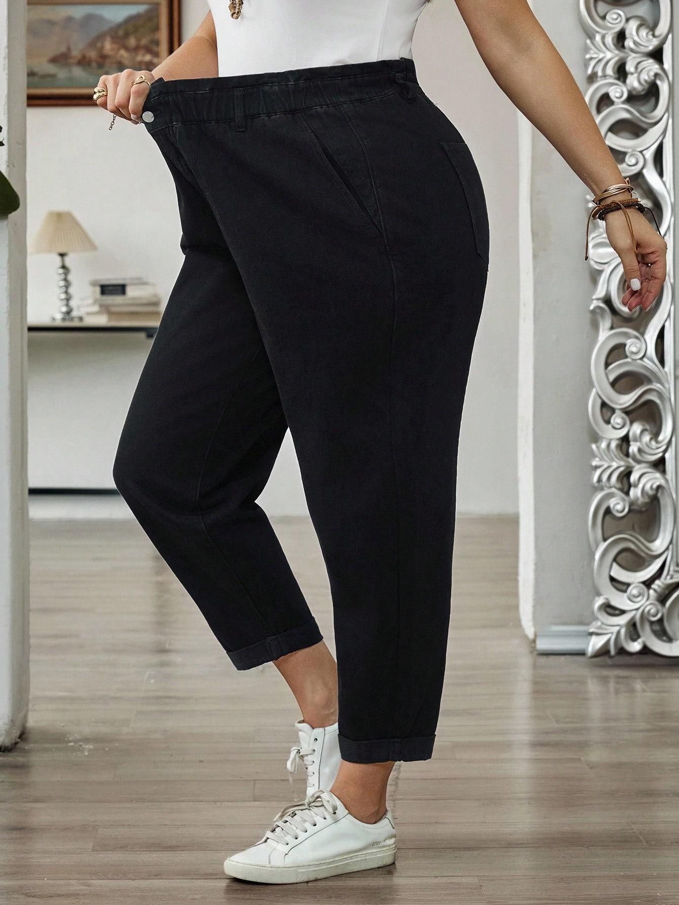 CZARNE SPODNIE casual