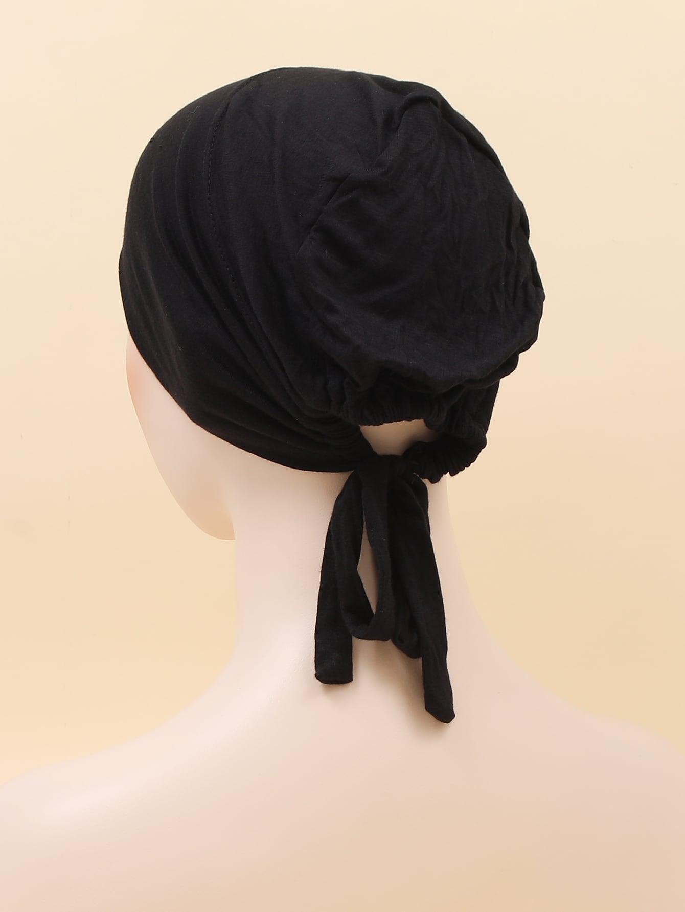 CZARNY TURBAN NA GŁOWĘ