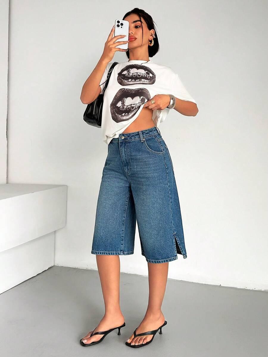 NIEBIESKIE SPODENKI JEANS
