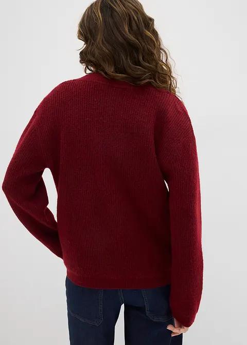 DZIANINOWY SWETER Z W SEREK
