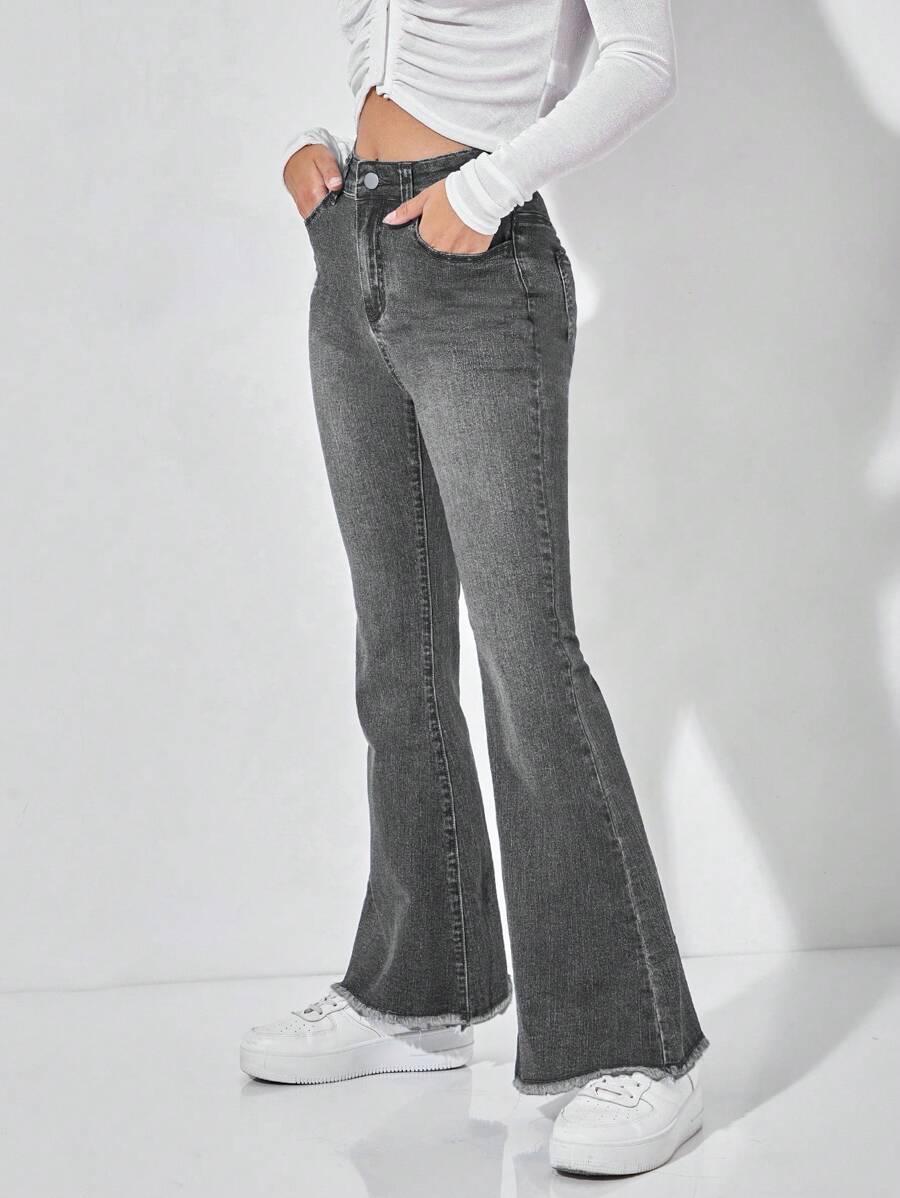 szare spodnie jeans 