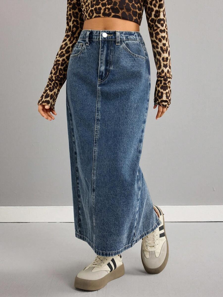 maxi spódnica jeans