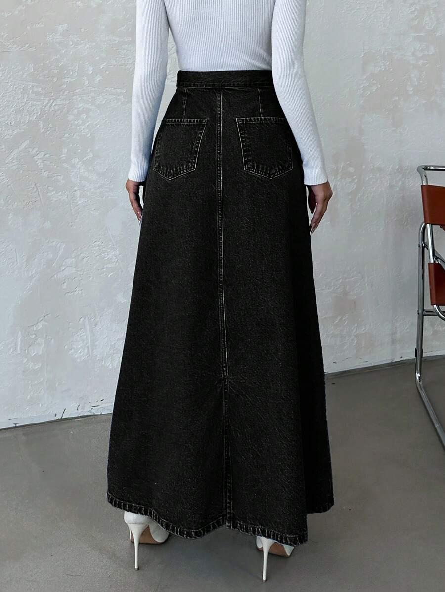 CZARNA SPÓDNICA JEANS