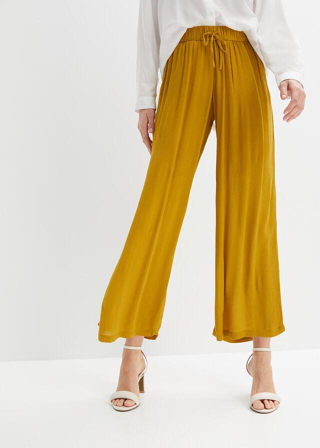 SPODNIE DAMSKIE CASUAL KULOTY 7/8 ŚREDNI STAN