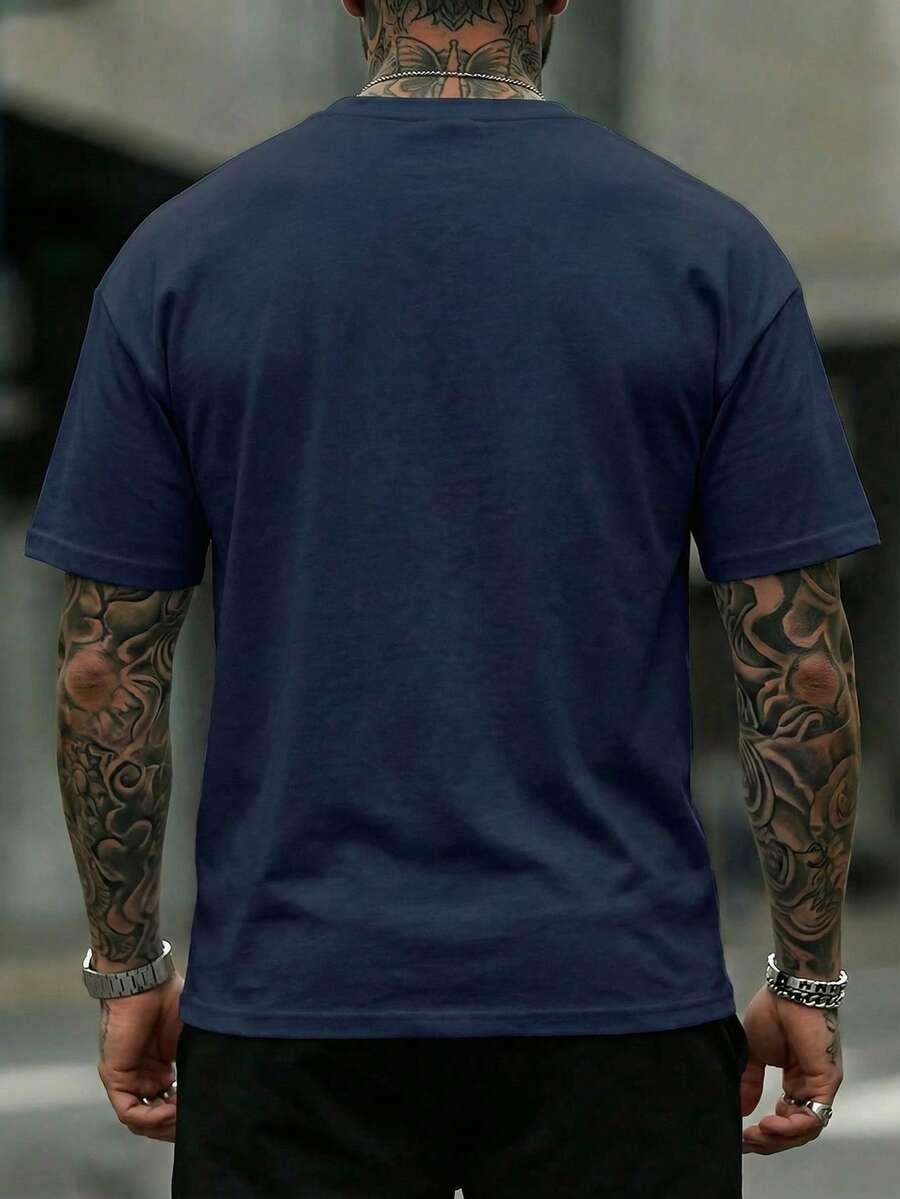 granatowy t-shirt basic