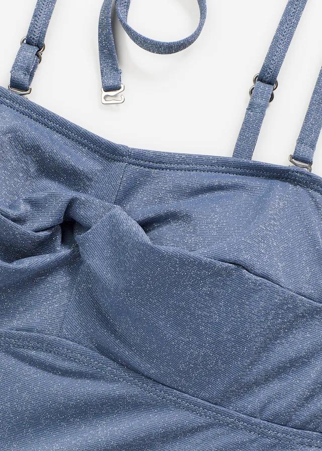 TANKINI 2 CZĘŚCIOWE Z POŁYSKUJĄCĄ NITKĄ 