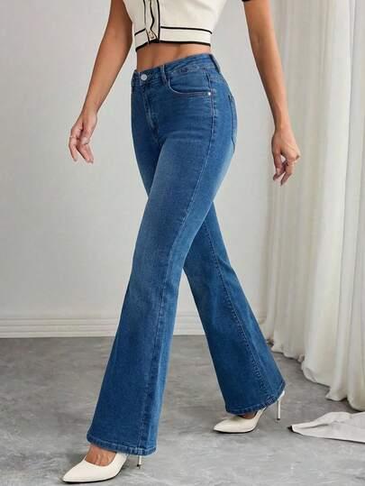 NIEBIESKIE DZWONY JEANS
