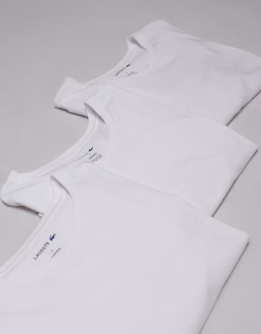 klasyczny biały t-shirt okrągły dekolt logo 3-pack