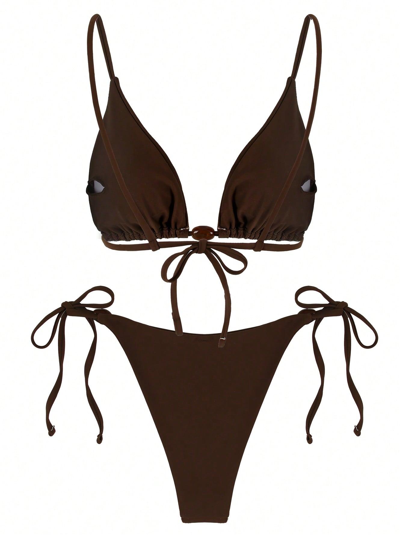 brązowa góra od bikini
