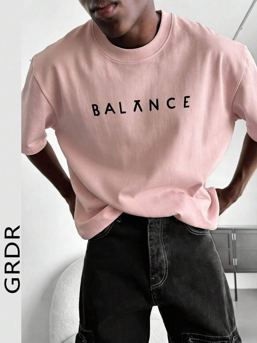 RÓŻOWY T-SHIRT OKRĄGŁY DEKOLT