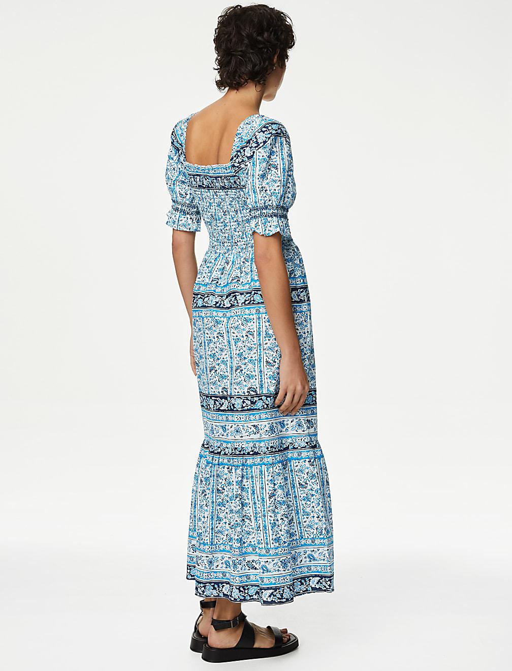 SUKIENKA KRÓTKI RĘKAW PRINT T42-7802-E4