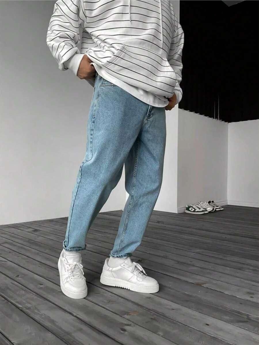 SPODNIE JEANS KIESZENIE ZAMEK