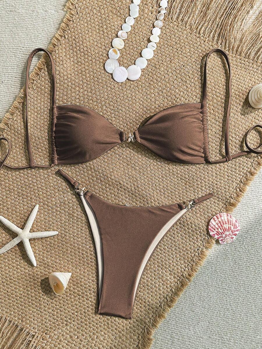brązowy dół od bikini