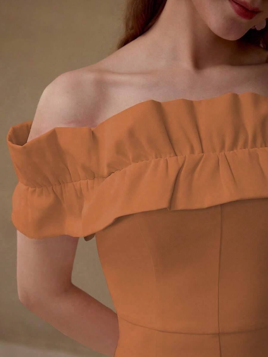 ELEGANCKA SUKIENKA MIDI ODKRYTE RAMIONA