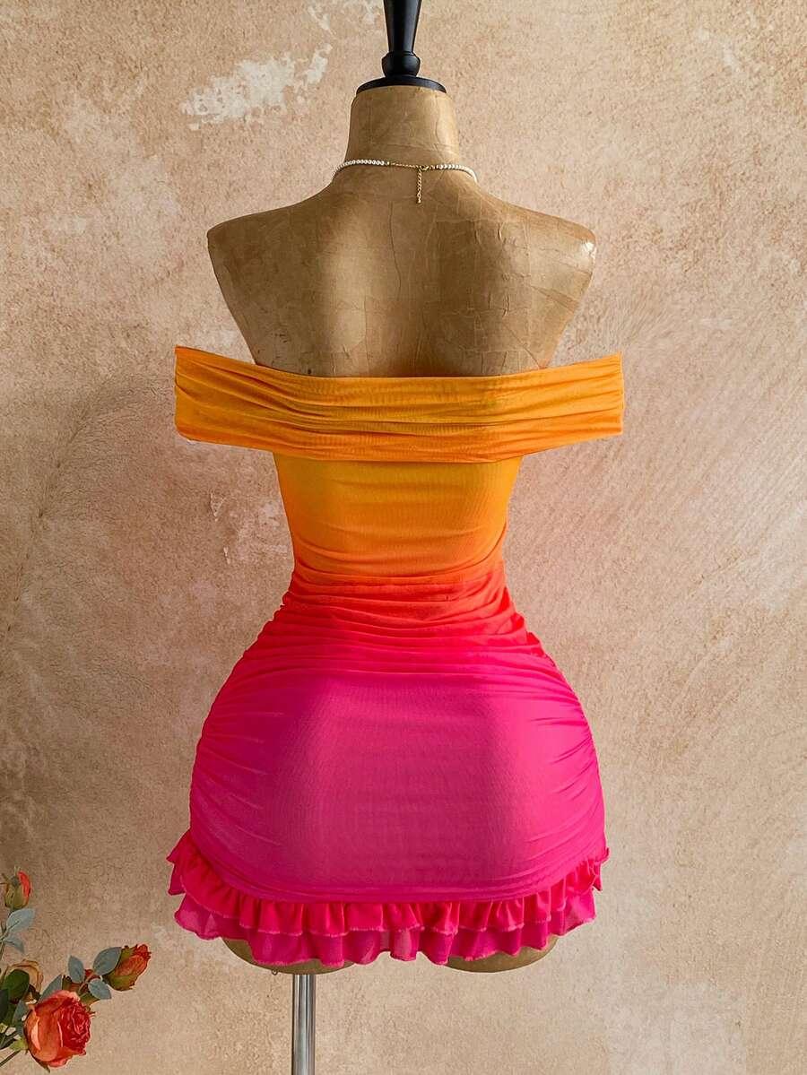 mini sukienka ombre