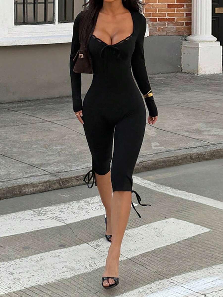 CZARNY KOMBINEZON CASUAL